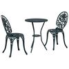 vidaXL Tuin Bistro Set 3 st Groen Aluminium