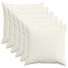 vidaXL Kussensloop 6 st HOUTEN Cr&egrave;mekleurig 65 x 65 cm corduroy