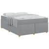 vidaXL Bedframe met matras Lichtgrijs 140 x 200 cm Stof