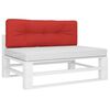 vidaXL Palletkussen 120x40x12 cm stof rood