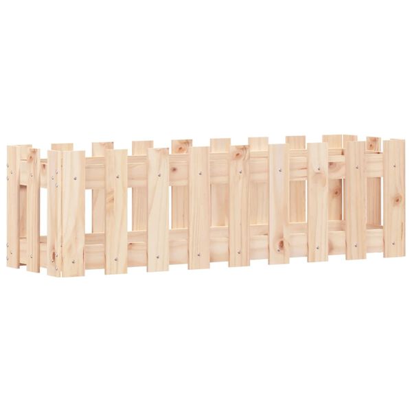 vidaXL Plantenbak verhoogd met hekontwerp 100x30x30 cm grenenhout