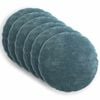 vidaXL Kussensloop 6 pcs HEERLEN Blauw &Oslash; 30 cm Chenille Stof