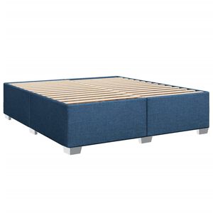 vidaXL Bedframe zonder matras stof blauw 200x200 cm