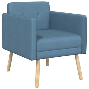 vidaXL Accentstoel Blauw Ribstof
