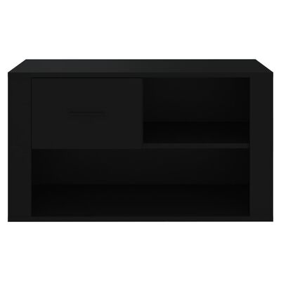 vidaXL Schoenenkast 80x35x45 cm bewerkt hout zwart
