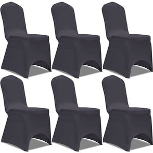vidaXL Stoelhoes stretch antraciet 6st