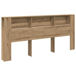vidaXL Hoofdeinde kas Artisan Eiken 220 x 18,5 x 102,5 cm Bewerkt hout