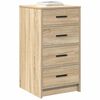 vidaXL Dressoir met lade Sonoma eiken 40 x 41 x 75 cm Bewerkt hout