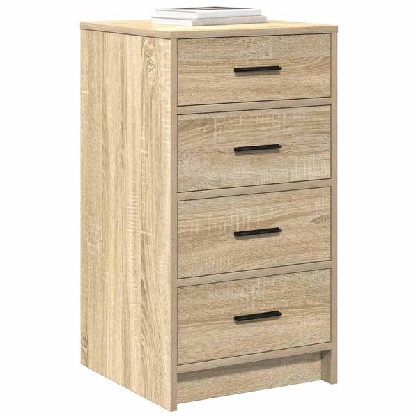 vidaXL Dressoir met lade Sonoma eiken 40 x 41 x 75 cm Bewerkt hout