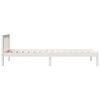 vidaXL Bedframe extra lang zonder matras grenenhout wit 90x210 cm