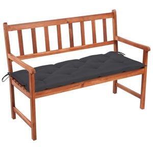 vidaXL Tuinbank met kussen 120 cm massief acaciahout