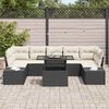 vidaXL Tuin Sofa Set met kussen 8 pcs Zwart en Crème