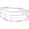 vidaXL Boxspring met matras fluweel lichtgrijs 90x210 cm
