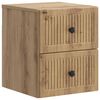 vidaXL Wandbeugel Bedkast Artisanaal eiken 33 x 34,5 x 40 cm