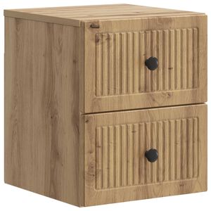 vidaXL Wandbeugel Bedkast Artisanaal eiken 33 x 34,5 x 40 cm