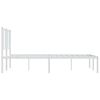 vidaXL Bedframe met hoofdbord metaal wit 140x200 cm