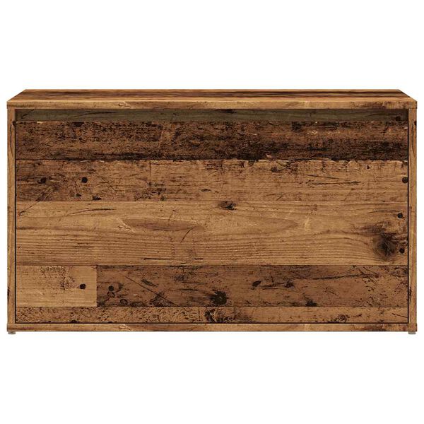 vidaXL Halbankje 80x40x45 cm bewerkt hout oud houtkleurig