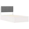 vidaXL Bedframe met Gevoerd Hoofdgedeelte Lichtgrijs 100 x 200 cm