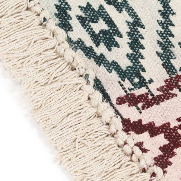 vidaXL Kelim vloerkleed handgeweven 120x180 cm katoen meerkleurig