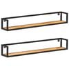 vidaXL Wandschappen 2 st 120 cm massief acaciahout