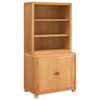 vidaXL Opslagmeubel Set 2 st Bruin 80 x 50 x 160 cm Massief Eikenhout