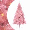 vidaXL Kunstmatig Voorverlicht Kerstboom met 300 LED Roze 240 cm PVC