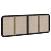 vidaXL Hoofdbord met hoofdeinde Zwart 160 x 55 x 3 cm Rattan