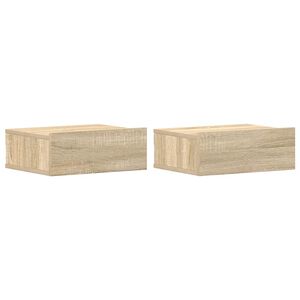 vidaXL Nachtkastjes 2 st 40x30x15 cm bewerkt hout sonoma eikenkleurig