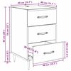 vidaXL Nachtkastje met lade Oudhout 40 x 40 x 66 cm Bewerkt hout