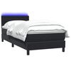 vidaXL Boxspring met matras en LED fluweel zwart 80x210 cm