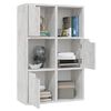 vidaXL Boekenkast 60x27,5x88 cm bewerkt hout betongrijs