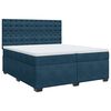 vidaXL Boxspring met matras fluweel blauw 200x200 cm