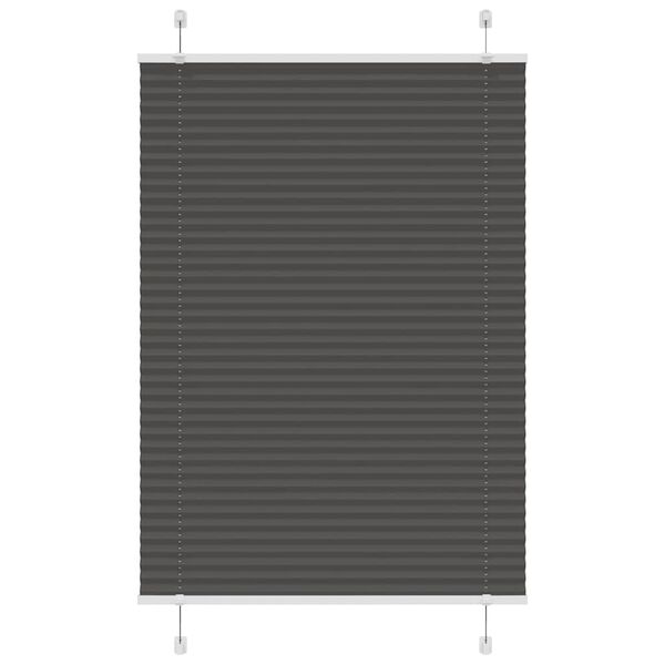 vidaXL Plissé rolgordijn 100x150 cm stofbreedte 99,4cm polyester zwart