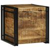 vidaXL Opbergbox Bruin en zwart 50 x 50 x 50 cm Ruw Mango Hout