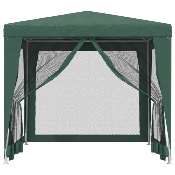 vidaXL Partytent met 4 mesh zijwanden 2,5x2,5 m HDPE groen