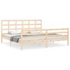 vidaXL Bedframe met hoofdbord massief hout