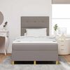 vidaXL Boxspringbed met matras met hoofdeinde Taupe 120 x 190 cm Stof