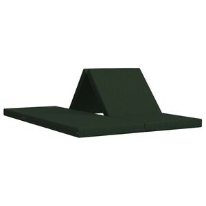vidaXL Vouwbare Bankbed 140 x 67 x 45 cm Donkergroen