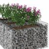 vidaXL Gabion Verhoogd Bed Zilver 150 x 100 x 60 cm