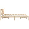 vidaXL Bedframe met hoofdeinde Bruin 140 x 200 cm Massief grenenhout