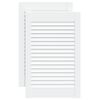 vidaXL Kastdeuren met lamellen 2 st 61,5x39,4 cm grenenhout wit