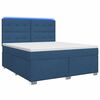 vidaXL Boxspringbed met matras met hoofdeinde Blauw 160 x 200 cm Stof