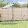 vidaXL Hondenkennel met dak 14x2x2,5 m gegalvaniseerd staal zilver