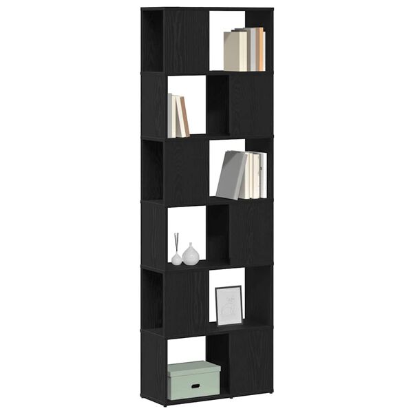 vidaXL Boekenkast/kamerscherm 60x24x186 cm zwart eikenkleurig