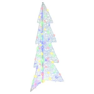 vidaXL Kerstboom 100 LED's Multikleur 120 cm Acryl