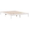 vidaXL Bedframe extra lang zonder matras grenenhout wit 140x220 cm