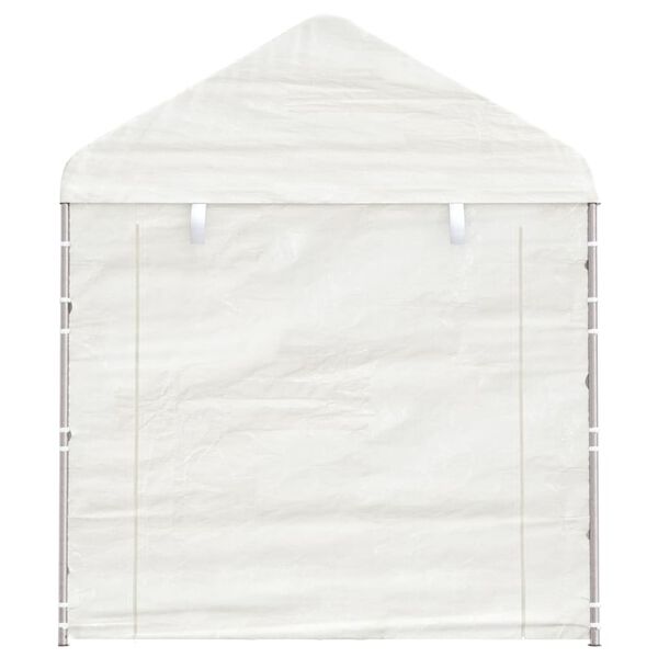 vidaXL Prieel met dak 11,15x2,28x2,69 m polyetheen wit