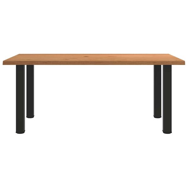 vidaXL Eettafel rechthoekig 180x100x74 cm massief eikenhout lichtbruin