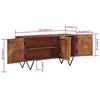 vidaXL Dressoir 110x35x56 cm massief mangohout