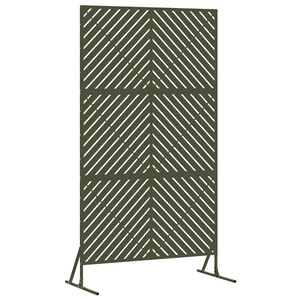 vidaXL Privacyscherm Olijfgroen 100 x 50 x 180 cm Staal
